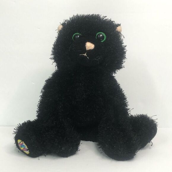 ganz webkinz black cat plush stuffed animal toy hm135 no code no tag halloween - Picture 1 of 8